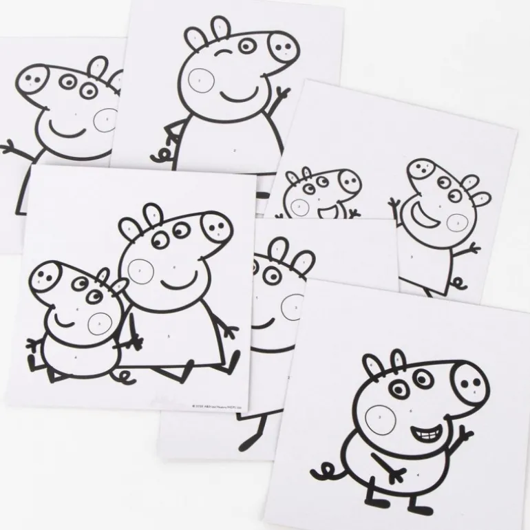 Set de Papelería Coloreable Peppa Pig 100% Papel Azul