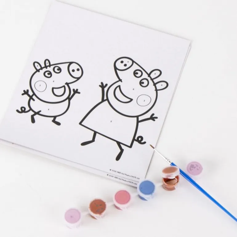 Set de Papelería Coloreable Peppa Pig 100% Papel Azul