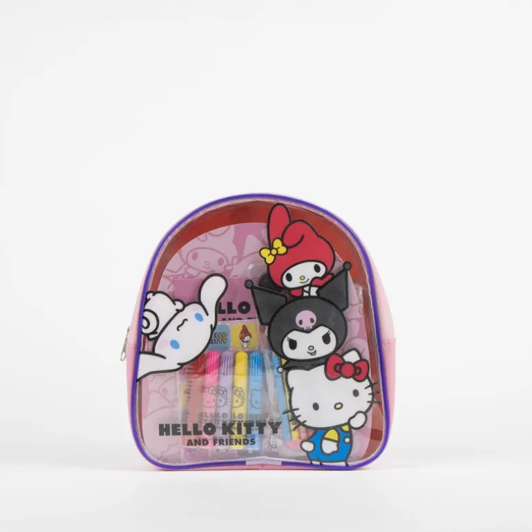 Set de Papelería Coloreable Hello Kitty con Mochila