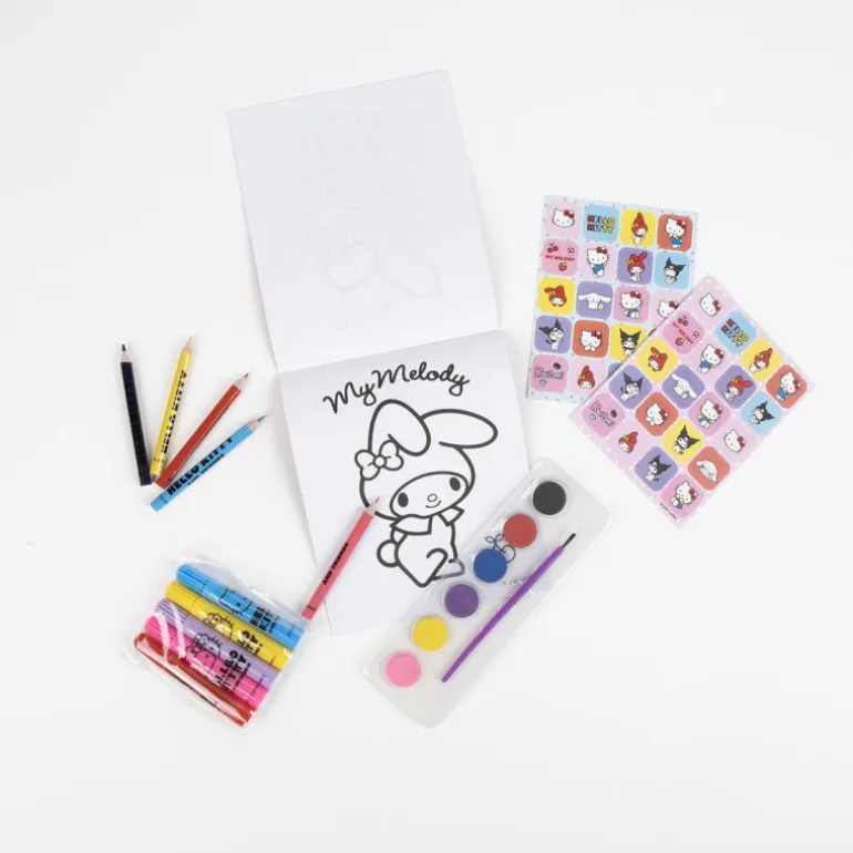 Set de Papelería Coloreable Hello Kitty con Mochila