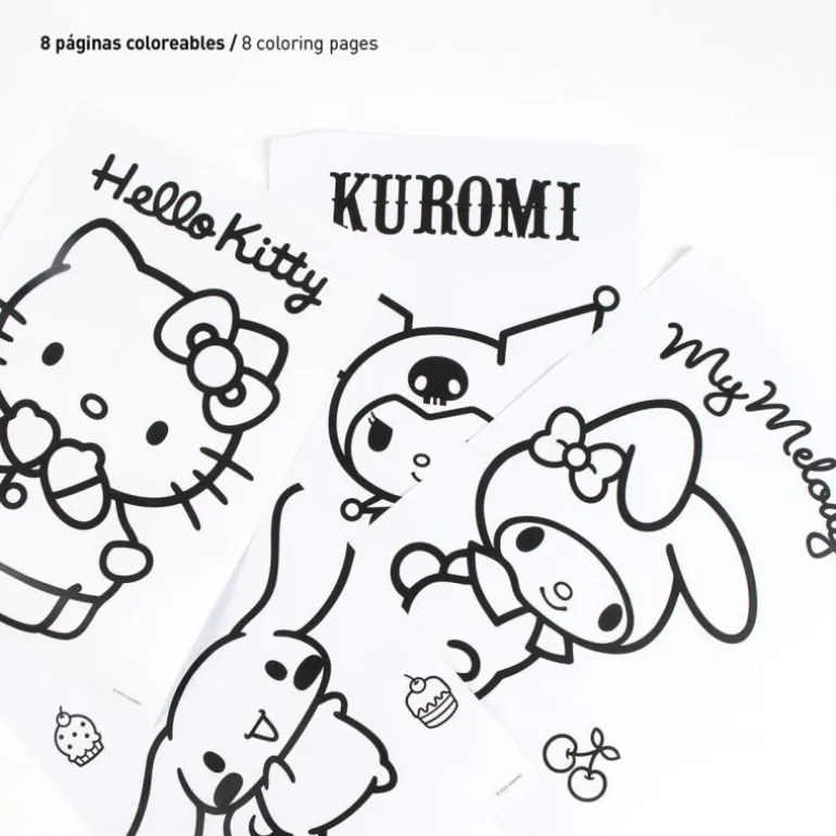 Set de Papelería Coloreable Hello Kitty para Niños