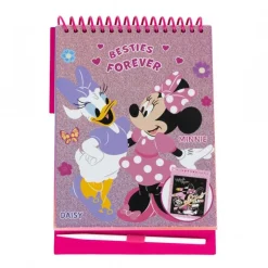 Set de Papelería Scratch Book Minnie en Color Rosa