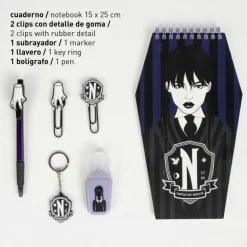 Set de Papelería Wednesday: Un Toque Único y Misterioso