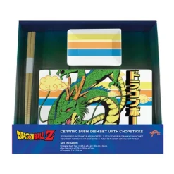Set de Platos y Palillos Dragon Ball Z Shenron de Cerámica