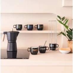 Set de Tazas Apilables Friends Frases