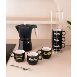 Set de Tazas Apilables Friends Frases