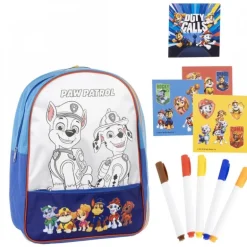Set DIY Mochila Paw Patrol Color Azul 100% Poliéster