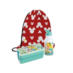 Set Fiambrera, botella y mochila Alicia en el Pais de las Maravillas
