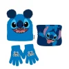 Set Invierno Infantil Stitch - Gorro, Braga Polar y Guantes | Licencia Oficial Disney