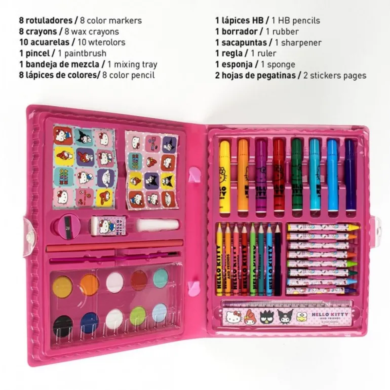 Set Papelería Coloreable Hello Kitty Multicomposition