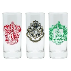 Set tres vasos cristal Harry Potter Hogwarts