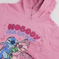 Sudadera con Capucha Stitch Rosa para Niños 6-14 Años