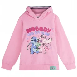 Sudadera con Capucha Stitch Rosa para Niños 6-14 Años