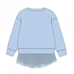 Sudadera Infantil Azul con Tul de Stitch para Niñas 4-10 Años