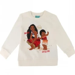 Sudadera Infantil Moana Algodón Cepillado Niñas 3-6 Años