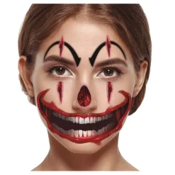 Tatuaje de Payaso Facial de 30x14 cm