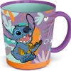 Taza Antivuelco Aloha Stitch 410 ml, Licencia Oficial Disney