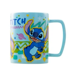 Taza con funda de pelito Stitch 440ml