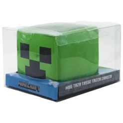 Taza 3D Minecraft Creeper Face 445 ml, Licencia Oficial