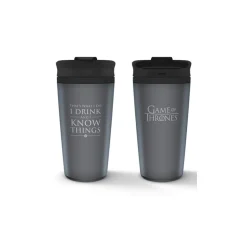 Taza de Viaje I Drink & I Know Things Gris Juego de Tronos