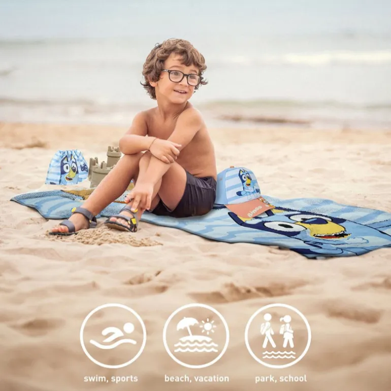 Toalla Set Saquito Bluey