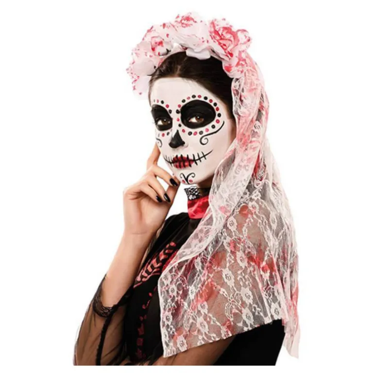 Tocado y Velo Sangriento 60 cm