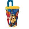 Vaso con pajita Patrulla Canina Pup Power 430 ml