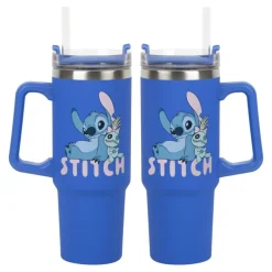 Vaso de Viaje Térmico con Pajita 900ml Stitch