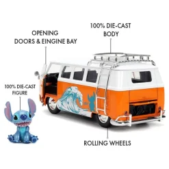 Vehículo 1/24 1961 VW Bus Stitch con figura