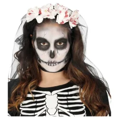 Velo con Flores Blancas