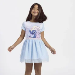 Vestido infantil de tul Stitch y Angel Disney